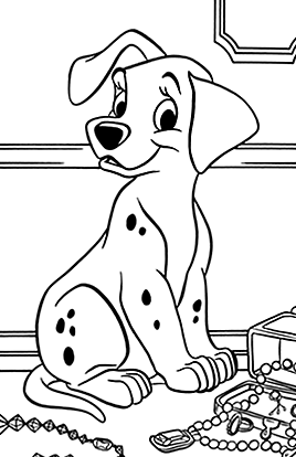 Lucky Dalmatian Coloring Page